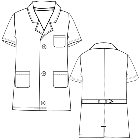 Fashion sewing patterns for UNIFORMS One-Piece Smock  boys 8066